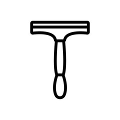 mop with handle icon vector. mop with handle sign. isolated contour symbol illustration