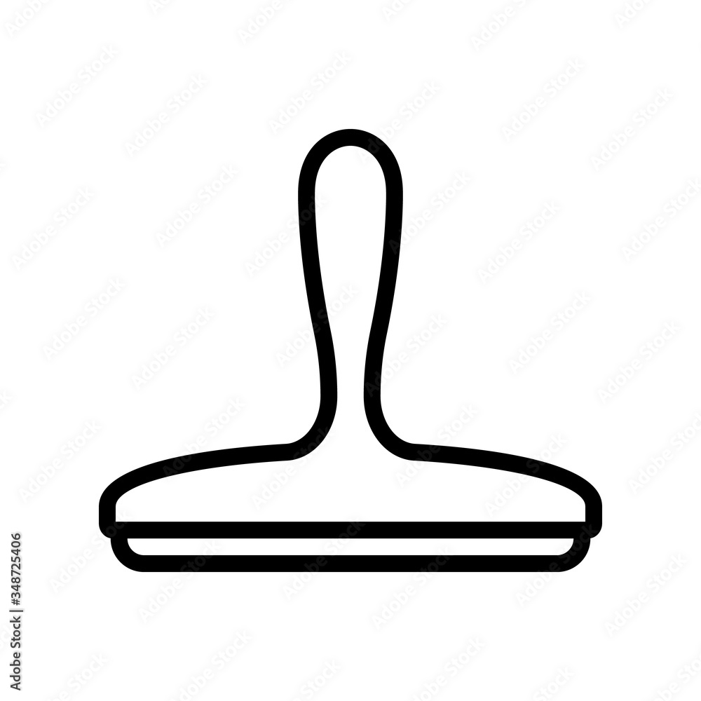 Poster rounded squeegee icon vector. rounded squeegee sign. isolated contour symbol illustration