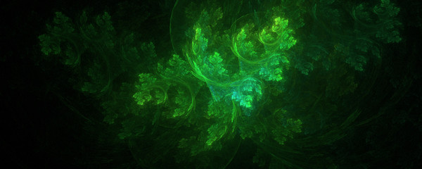 Green digital abstract leaf background