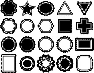 Monochrome Simple emblem mark set