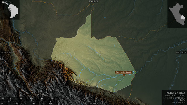 Madre de Dios, Peru - composition. Relief