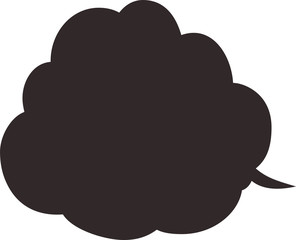 Cute Cartoon Cloudy clouds Speech bubble