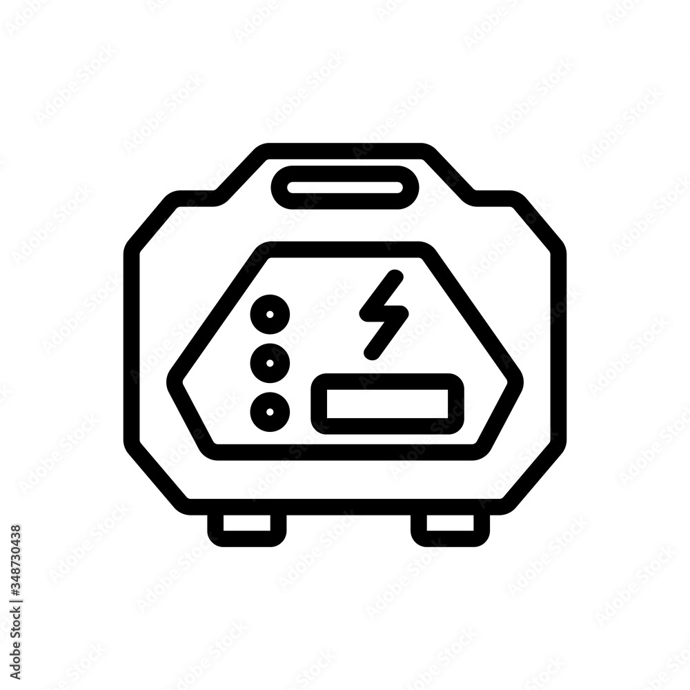 Poster digital generators with high quality electricity icon vector. digital generators with high quality e