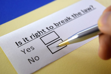 One person is answering question about law.