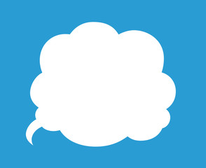 Cute Cartoon clouds Speech bubble