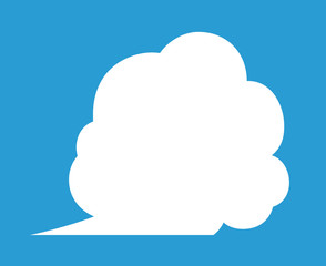 Cute Cartoon clouds Speech bubble