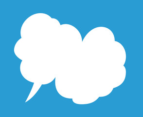 Cute Cartoon clouds Speech bubble