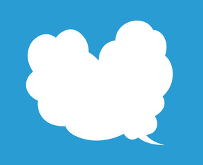 Cute Cartoon clouds Speech bubble