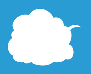 Cute Cartoon clouds Speech bubble