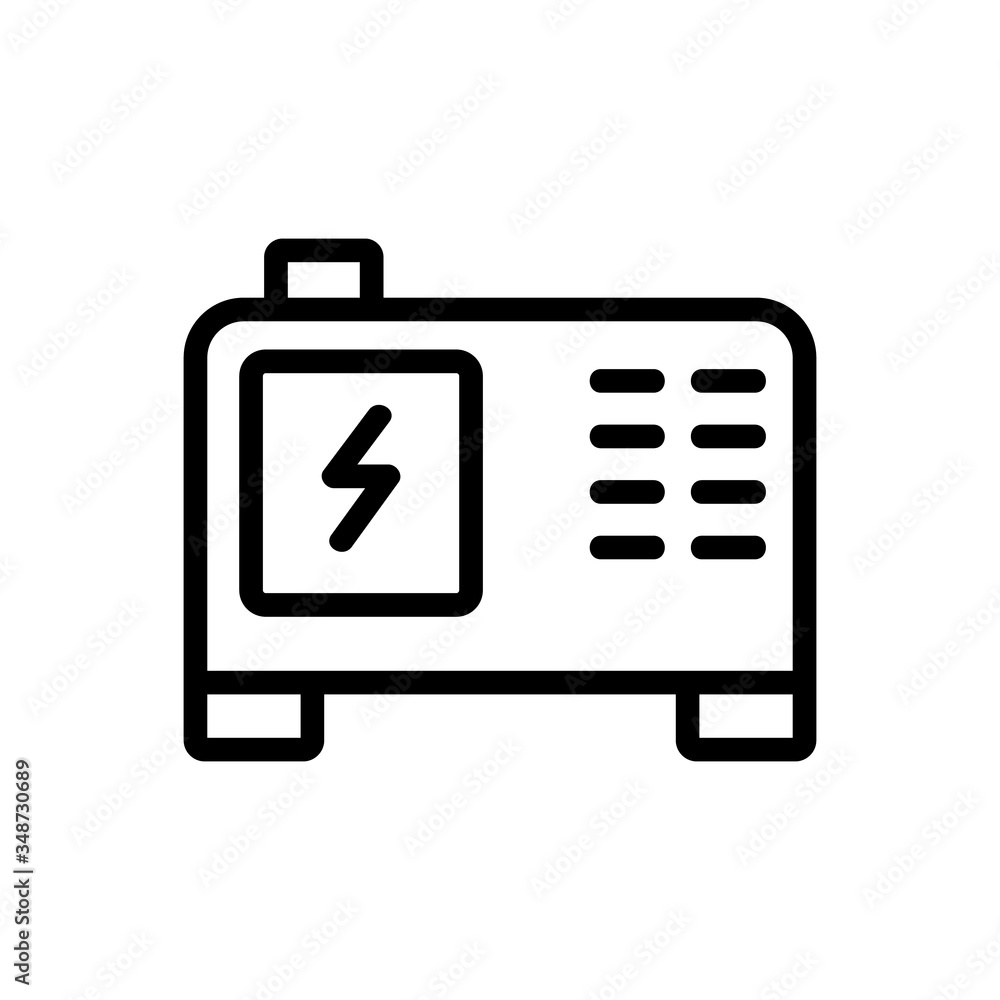 Poster electric steady current generator icon vector. electric steady current generator sign. isolated cont