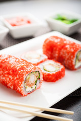 Futomaki sushi Tokyo futomaki on a dish