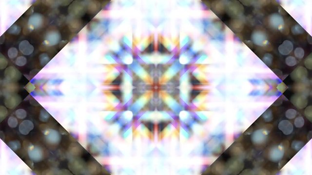 Abstract brilliant kaleidoscope background. Movement of patterns