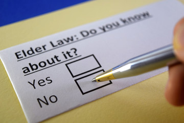 One person is answering question about elder law.