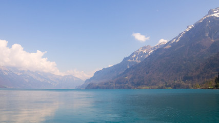 Fototapeta premium Scince view of lake Brienz, Switzerland, Travel Destinations Concept 