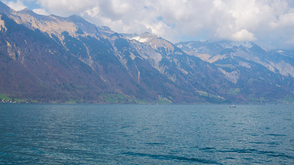 Scince view of lake Brienz, Switzerland, Travel Destinations Concept 
