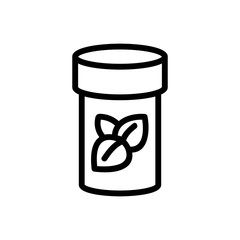 oregano spice icon vector. oregano spice sign. isolated contour symbol illustration