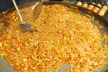 
Pad Thai in a large pan