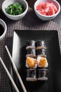Sushi maki Soho Hosomaki with prawns, hot chilli