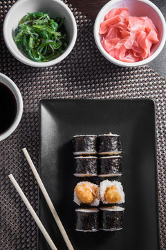 Sushi maki Soho Hosomaki with prawns, hot chilli