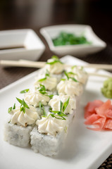 FUKUOKA MAKI with cooked salmon, cucumber