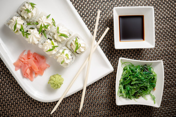 FUKUOKA MAKI with cooked salmon, cucumber