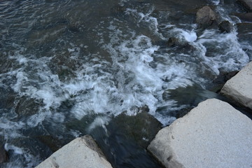 water and rocks
