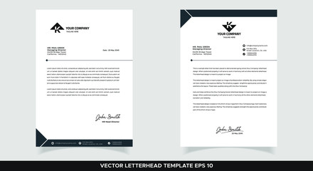Elegant letterhead template design in minimalist style
