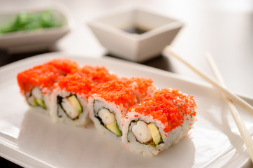 TORA MAKI spicy sushi rolls with tiger prawns