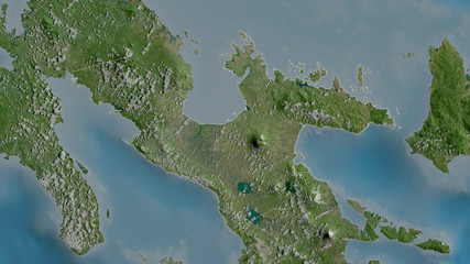 Camarines Sur, Philippines - outlined. Satellite