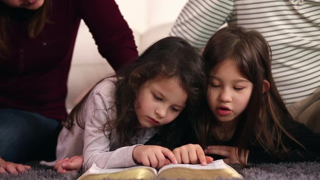 Family Reading the Bible together