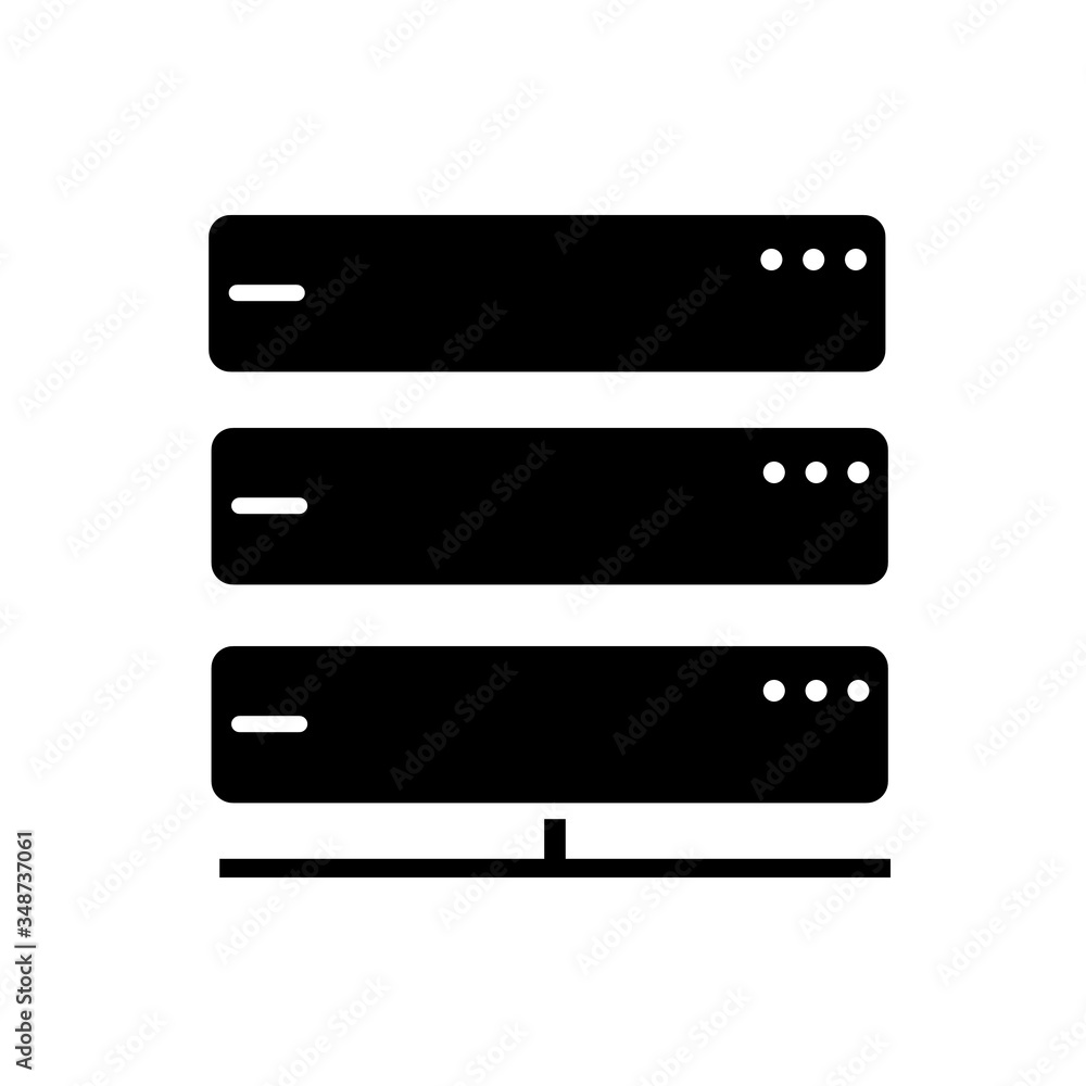 Poster server icon on white background. flat style. computer server icon for your web site design, logo, ap