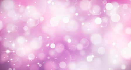 Abstract bokeh background, circles, blurred, pink, festive, love, birthday, stars, glitter,unfocused