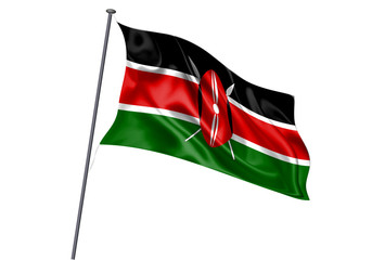 ケニア　 国旗　ポール　アイコン