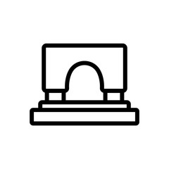 stationery puncher icon vector. stationery puncher sign. isolated contour symbol illustration