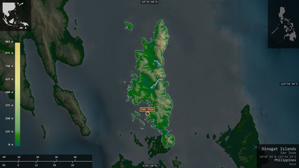 Dinagat Islands, Philippines - composition. Physical