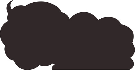 Cute cartoon Cloudy cloud speech bubble connected sideways