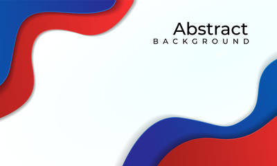 abstract aesthetic background with red and blue wave layered