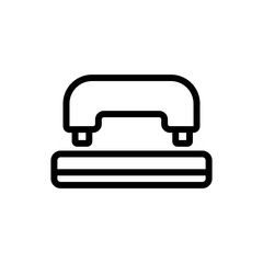 office hole punch front view icon vector. office hole punch front view sign. isolated contour symbol illustration