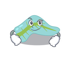 A cute arrogant caricature design of pancreas having confident gesture