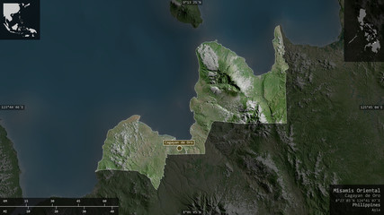 Misamis Oriental, Philippines - composition. Satellite © Yarr65