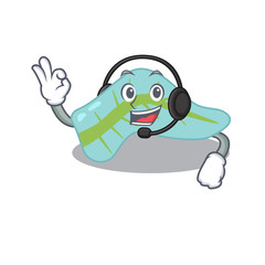 Obraz na płótnie Canvas A stunning pancreas mascot character concept wearing headphone