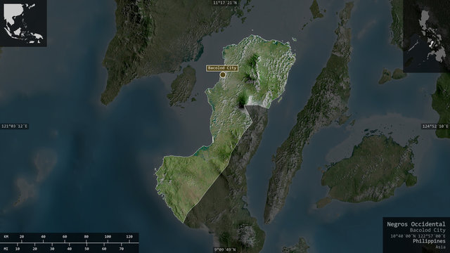 Negros Occidental, Philippines - composition. Satellite