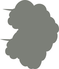 Vertically connected cute cartoon Cloudy cloud speech bubbles