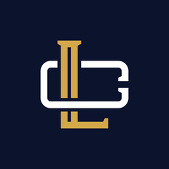 Initial Letter LC CL Monogram Logo Design