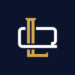 Initial Letter LQ QL Monogram Logo Design