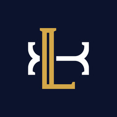 Initial Letter LX XL Monogram Logo Design
