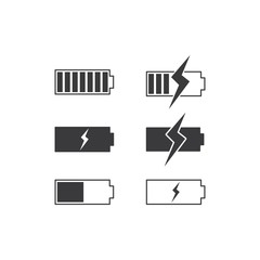 Battery icon set