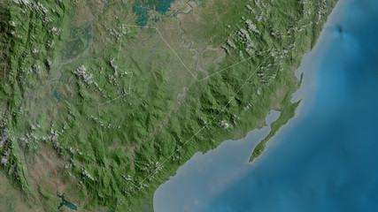Quirino, Philippines - outlined. Satellite