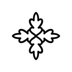 green cilantro leaf icon vector. green cilantro leaf sign. isolated contour symbol illustration