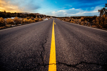 Desert Road in Arizona USA